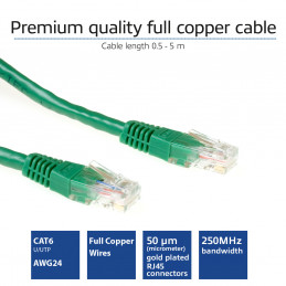 ACT IB8715 verkkokaapeli Vihreä 15 m Cat6