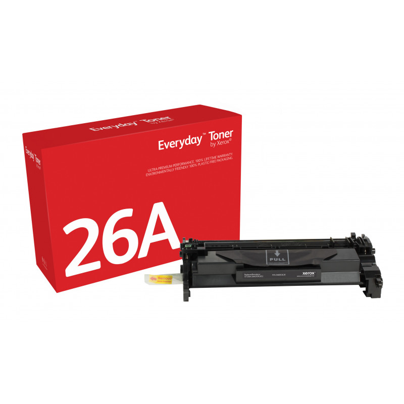 Everyday Mustavalko -värikasetti Xeroxilta, HP CF226A  CRG-052 -yhteensopiva, 3100 sivua- (006R03638)