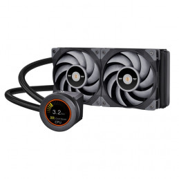 Thermaltake CL-W322-PL12GM-B Tietokoneen jäähdytysjärjestelmä Suoritin All-in-one-nesteenjäähdytin 12 cm Musta, Harmaa