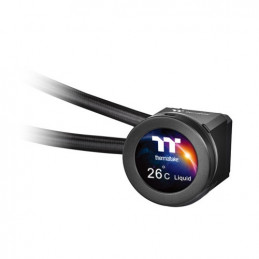 Thermaltake CL-W322-PL12GM-B Tietokoneen jäähdytysjärjestelmä Suoritin All-in-one-nesteenjäähdytin 12 cm Musta, Harmaa