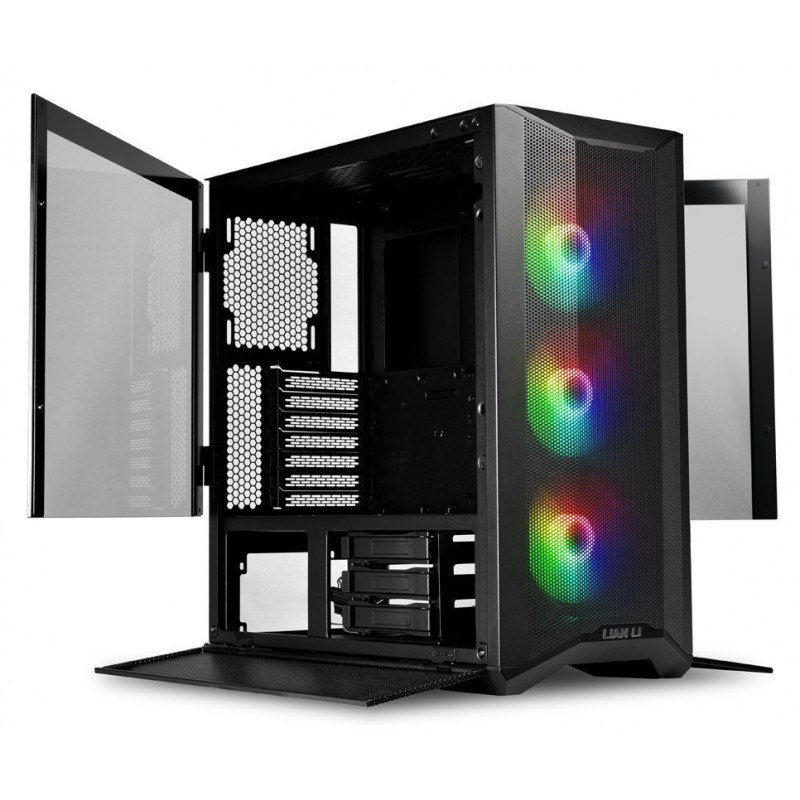 Lian Li LANCOOL II MESH RGB Midi Tower Musta, Läpinäkyvä