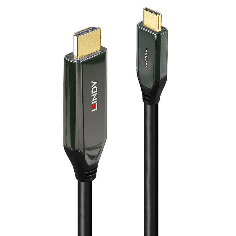 Lindy 43369 videokaapeli-adapteri 3 m USB Type-C HDMI-tyyppi A (vakio)