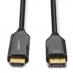 Lindy 40931 videokaapeli-adapteri 2 m HDMI-tyyppi A (vakio) DisplayPort Musta