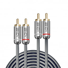 Lindy 35347 audiokaapeli 3 m 2 x RCA Antrasiitti