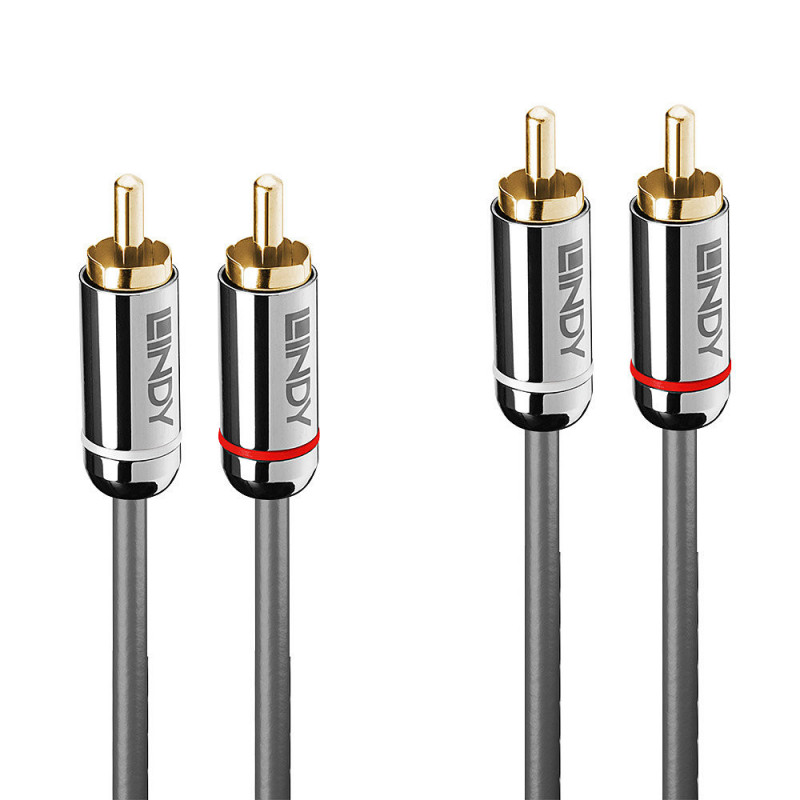 Lindy 35345 audiokaapeli 1 m 2 x RCA Antrasiitti
