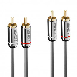 Lindy 35344 audiokaapeli 0,5 m 2 x RCA Antrasiitti