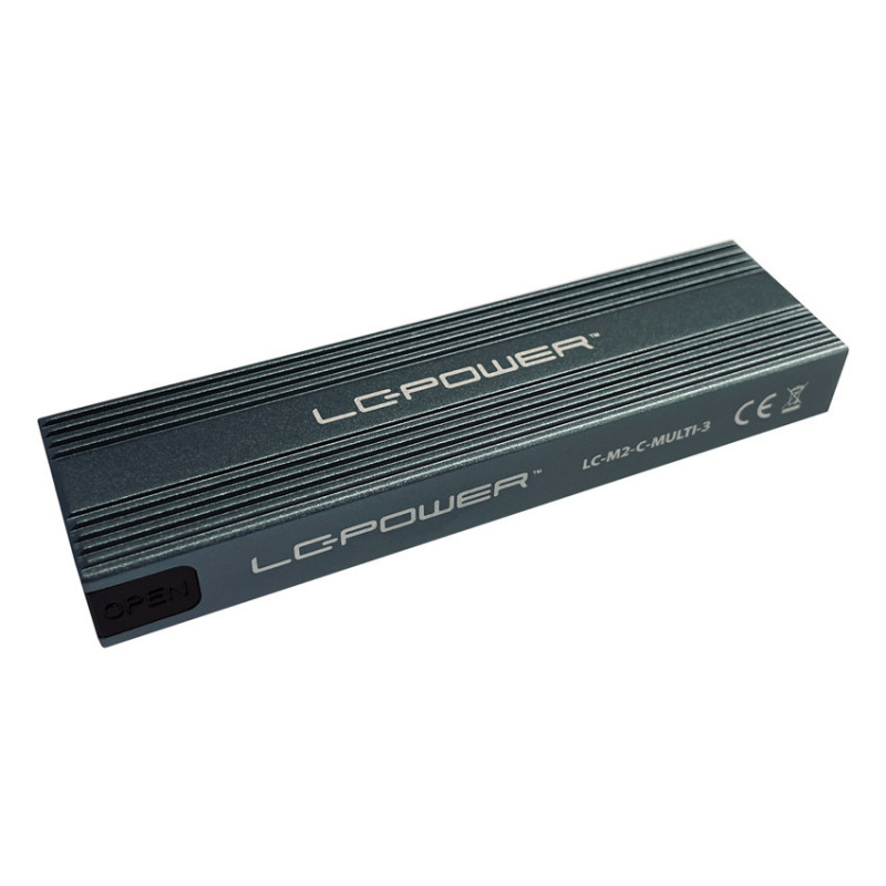 LC-Power LC-M2-C-MULTI-3 tallennusaseman kotelo SSD-kotelo Antrasiitti M.2