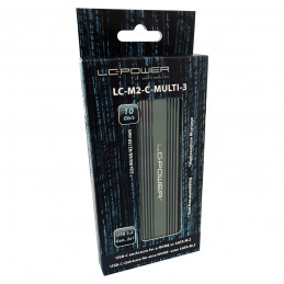LC-Power LC-M2-C-MULTI-3 tallennusaseman kotelo SSD-kotelo Antrasiitti M.2
