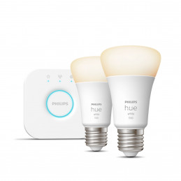 Philips Hue, valkoinen Aloituspakkaus  2 E27-älylamppua (1 100)