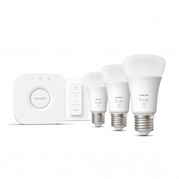 Philips Hue, valkoinen Aloituspakkaus  3 E27-älylamppua (1 100) + Dimmer switch