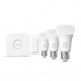 Philips Hue White and Color ambiance Aloituspakkaus  3 E27-älylamppua (1 100) + Dimmer switch