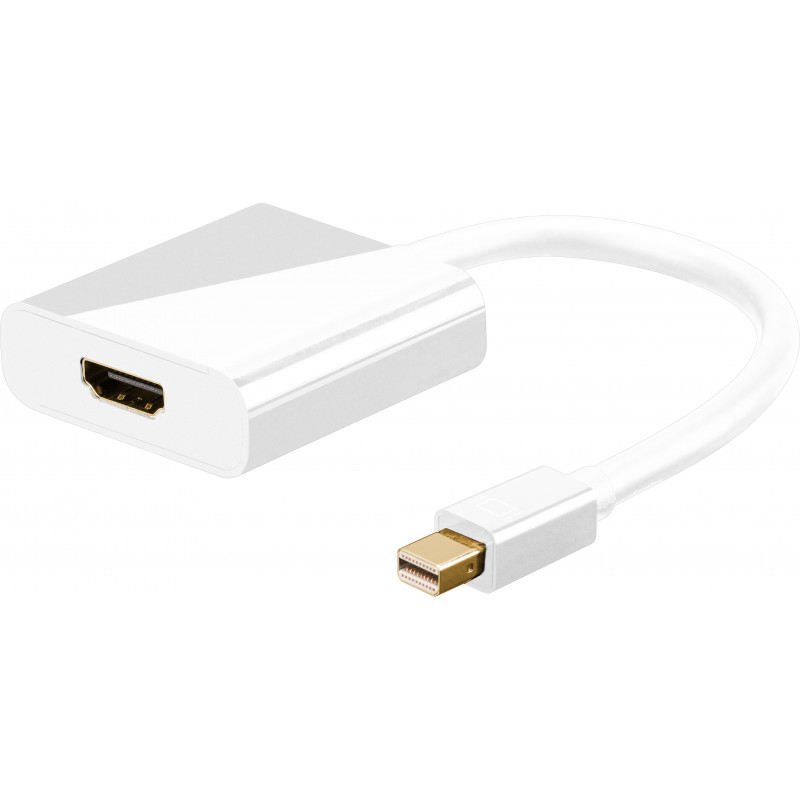 Goobay miniDisplayPort HDMI 0,1 m HDMI-tyyppi A (vakio) Valkoinen