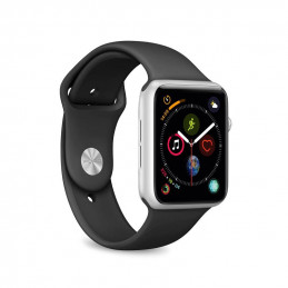 PURO ICON Apple Watch Band Yhtye Musta Silikoni