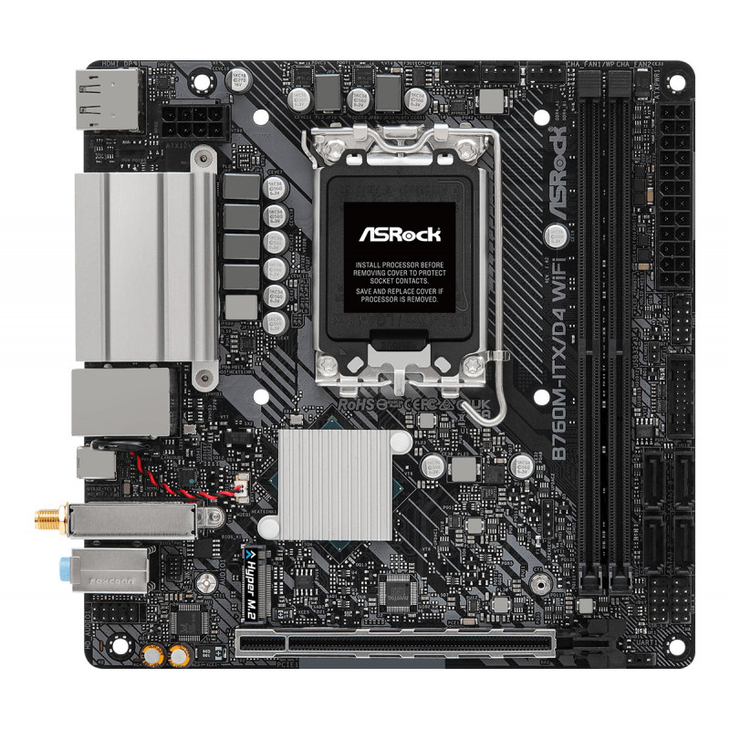 Asrock B760M-ITX D4 WiFi Intel B75 LGA 1700 Mini ITX