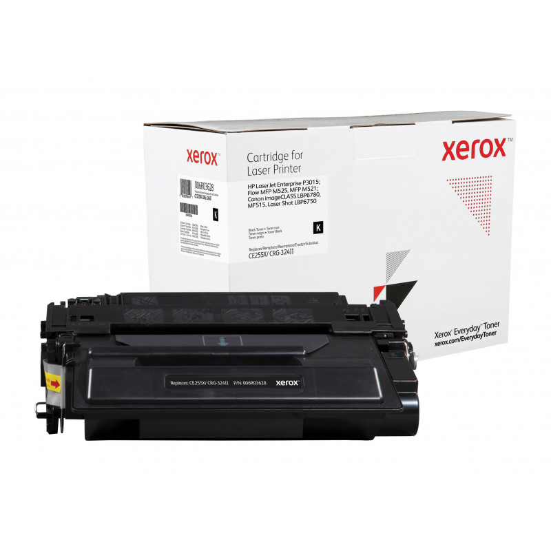 Everyday Mustavalko -värikasetti Xeroxilta, HP CE255X  CRG-324II -yhteensopiva, 12500 sivua- (006R03628)