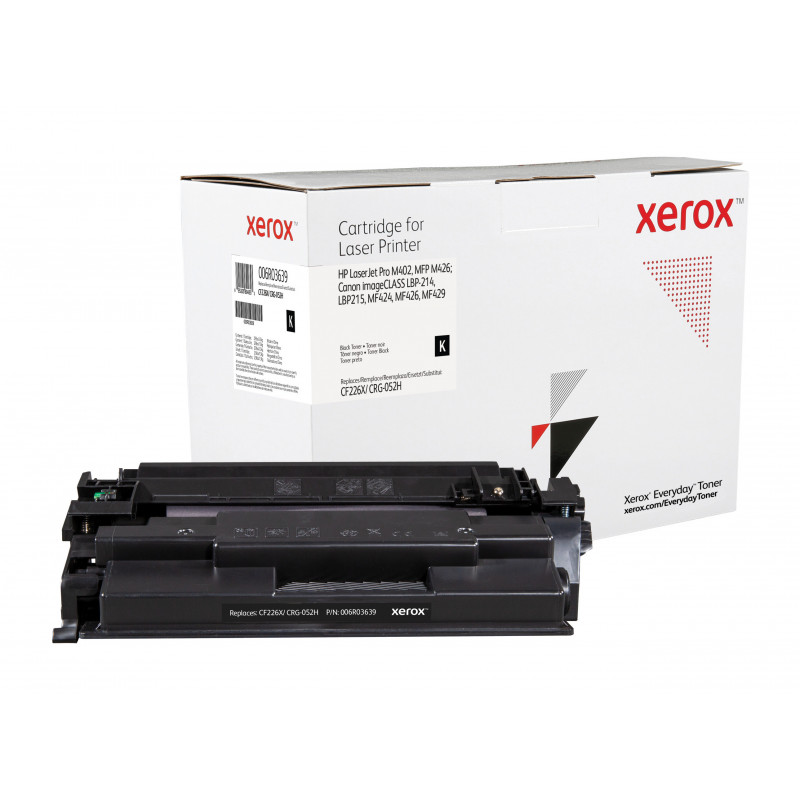 Everyday Mustavalko -värikasetti Xeroxilta, HP CF226X  CRG-052H -yhteensopiva, 9000 sivua- (006R03639)