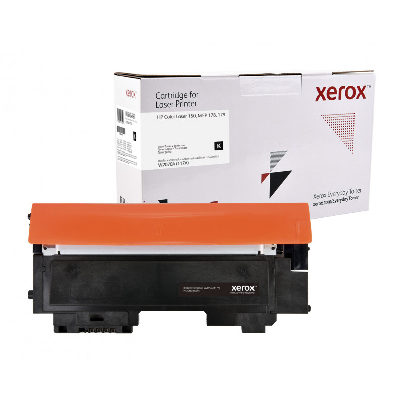 Everyday Vakiokapasiteetti Mustavalko -värikasetti Xeroxilta, HP W2070A -yhteensopiva, 1000 sivua- (006R04591)