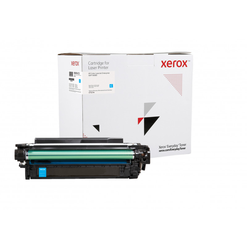 Everyday Vakiokapasiteetti Syaani -värikasetti Xeroxilta, HP CF321A -yhteensopiva, 16500 sivua- (006R04252)