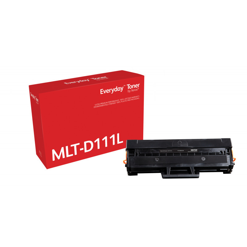 Everyday Suuri kapasiteetti Mustavalko -värikasetti Xeroxilta, Samsung MLT-D111L -yhteensopiva, 2000 sivua- (006R04298)