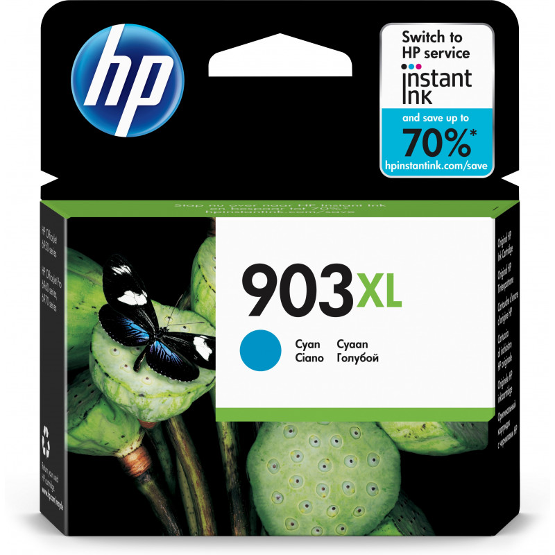 HP 903XL, alkuperäinen riittoisa syaani mustekasetti
