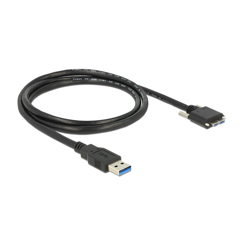 DeLOCK 1m USB 3.0 USB-kaapeli USB 3.2 Gen 1 (3.1 Gen 1) USB A Micro-USB B Musta