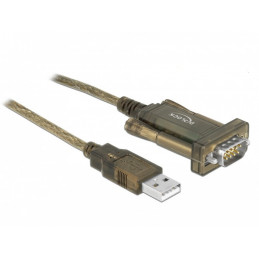 DeLOCK 64073 sarjakaapeli Läpinäkyvä 2 m USB A-tyyppi DB-9