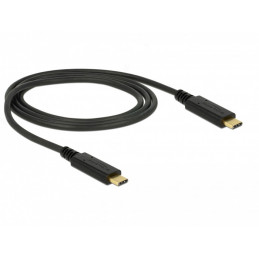 DeLOCK 83661 USB-kaapeli 1 m USB 3.2 Gen 2 (3.1 Gen 2) USB C Musta