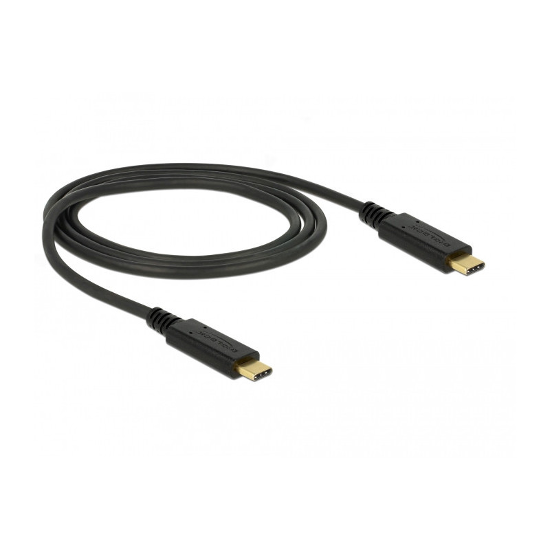 DeLOCK 83661 USB-kaapeli 1 m USB 3.2 Gen 2 (3.1 Gen 2) USB C Musta