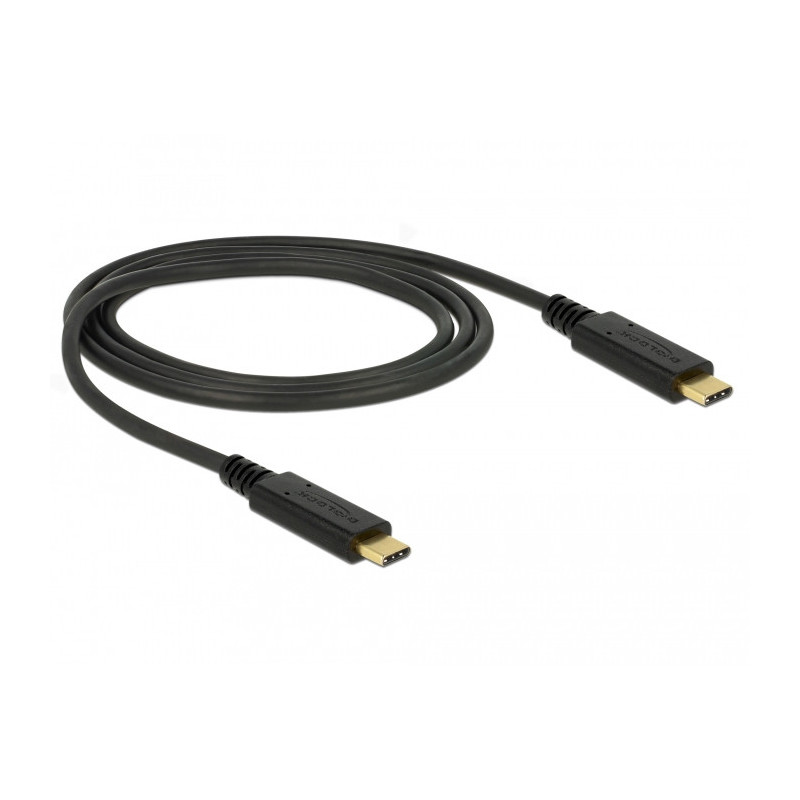 DeLOCK 85531 USB-kaapeli 1 m USB 3.2 Gen 2 (3.1 Gen 2) USB C Musta