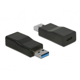 DeLOCK 65696 kaapelin sukupuolenvaihtaja USB 3.1 Gen 2 Type-A USB 3.1 Gen 2 Type-C Musta