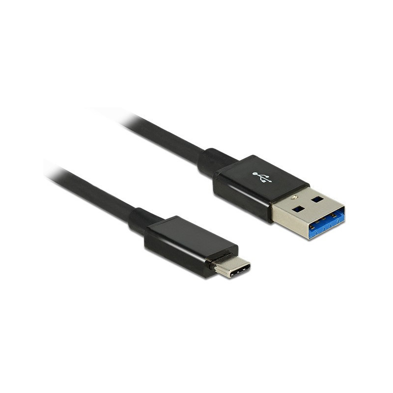 DeLOCK 1m USB 3.1 Gen 2 Type-C Type-A USB-kaapeli USB 3.2 Gen 2 (3.1 Gen 2) USB A USB C Musta