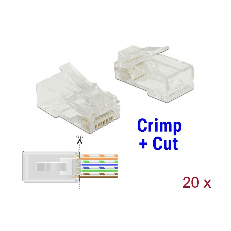 DeLOCK 86453 liitinjohto RJ-45 Läpinäkyvä