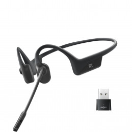 Shokz OpenComm UC - Black Kuulokkeet Langaton Ear-hook Toimisto puhelukeskus Bluetooth Musta