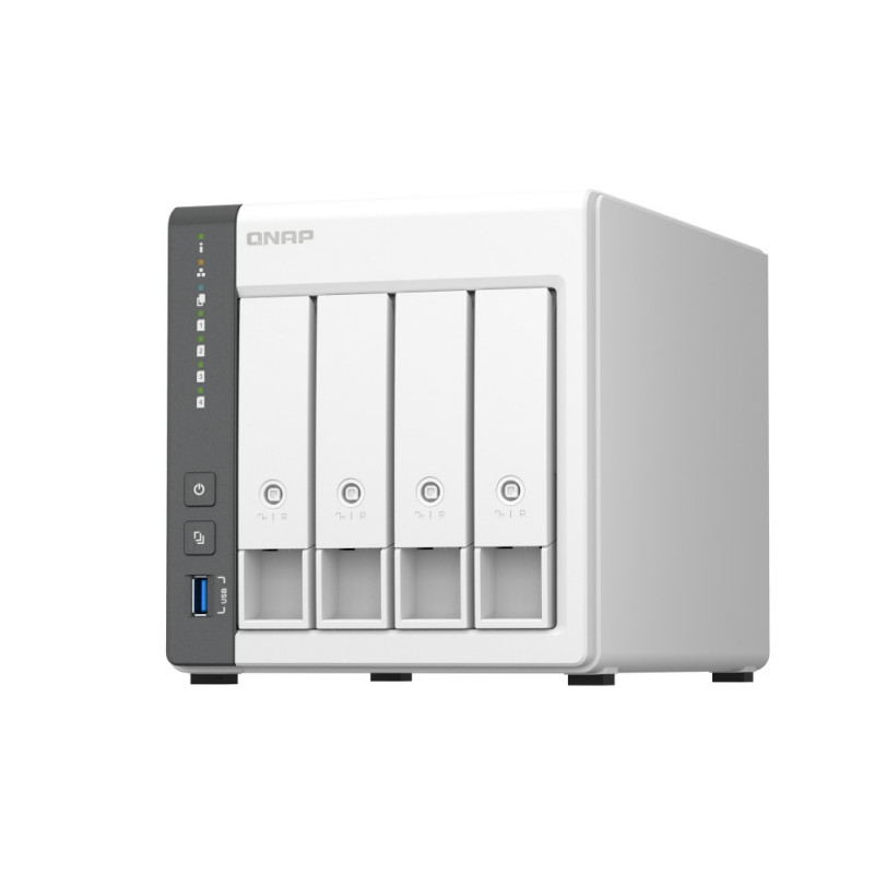 QNAP TS-433 NAS Tower Ethernet LAN Valkoinen Cortex-A55