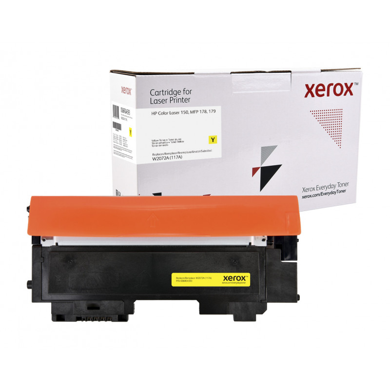 Everyday Vakiokapasiteetti Keltainen -värikasetti Xeroxilta, HP W2072A -yhteensopiva, 700 sivua- (006R04593)