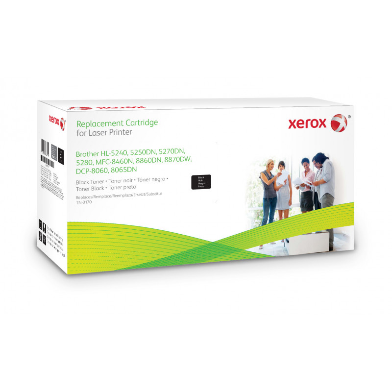 Xerox Värikasetti, musta. Vastaa tuotetta Brother TN3170. Yhteensopiva avec Brother DCP-8060 DCP-8065DN, HL-5240,