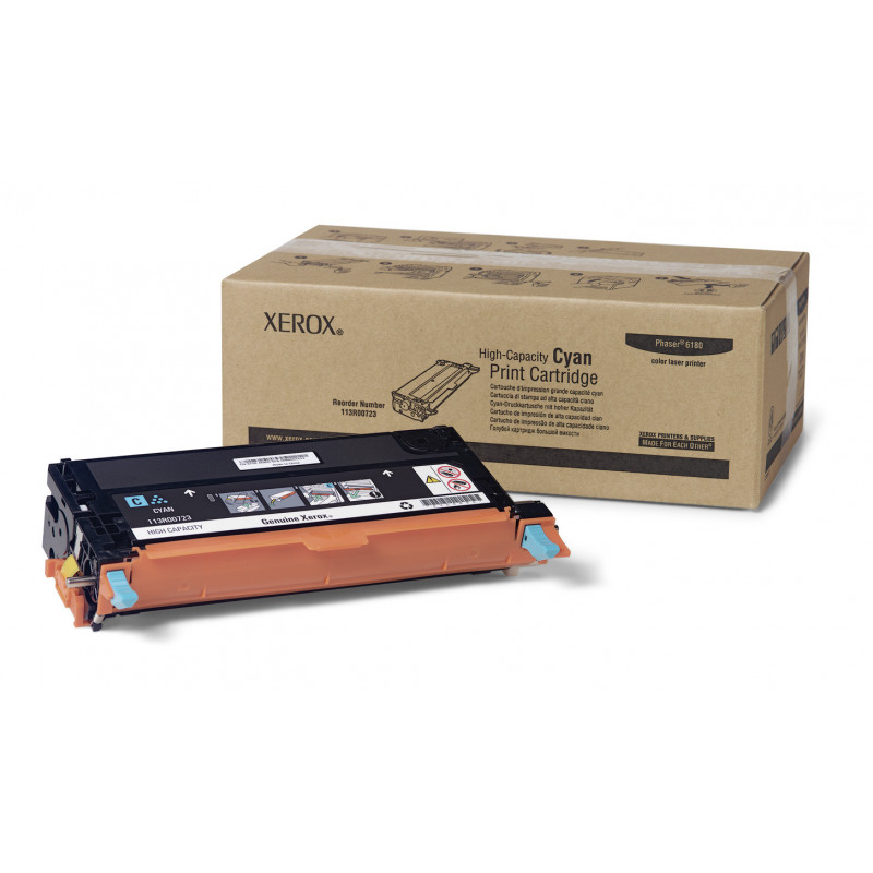 Xerox Syaani Suurikapasiteettinen Tulostuskasetti, Phaser 6180 -Sarja