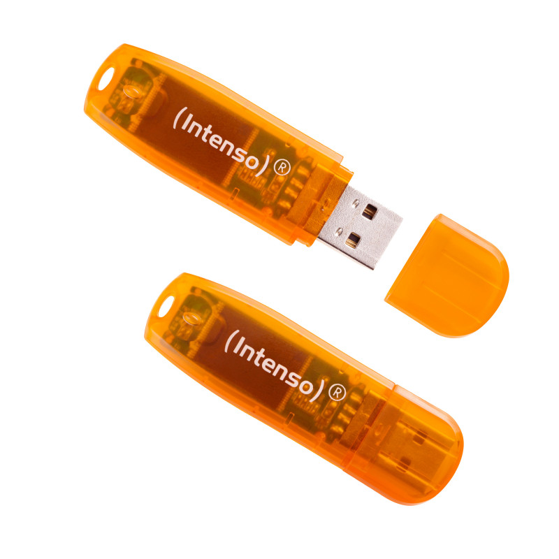Intenso Rainbow Line 64GB Orange 2er USB-muisti USB A-tyyppi 2.0 Oranssi