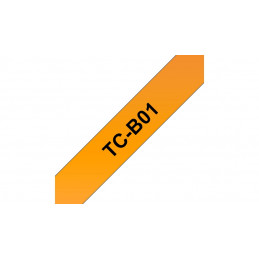 Brother TC-B01 etikettien kirjoitusnauha Musta hohtavalla oranssilla