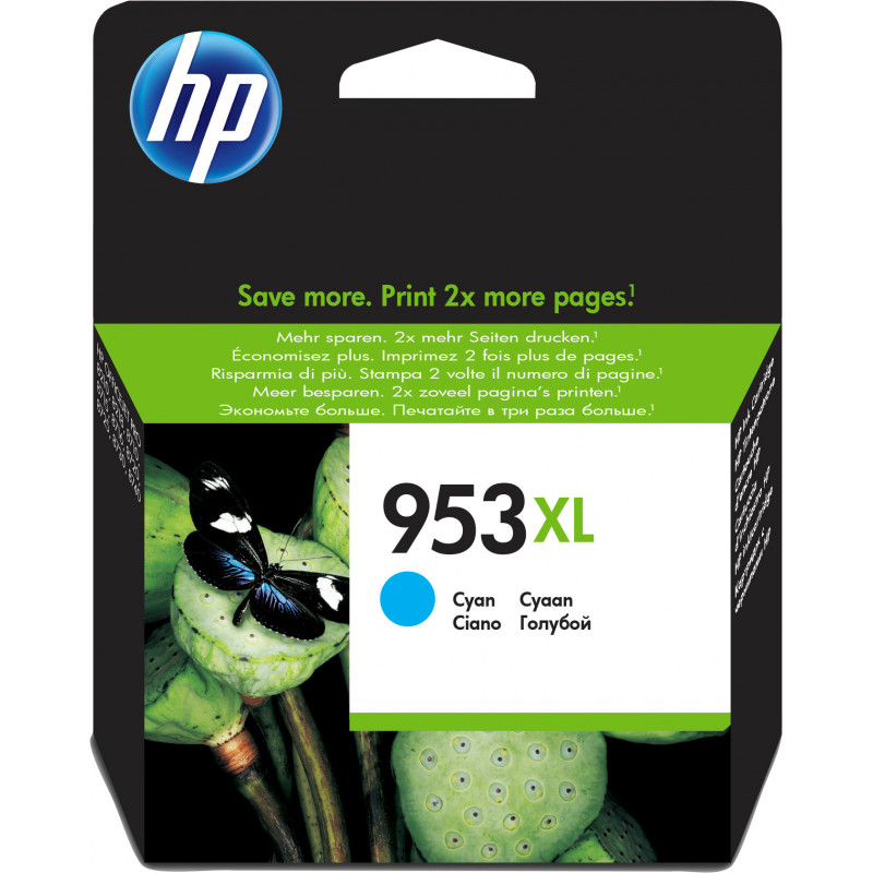 HP 953XL riittoisa syaani alkuperäinen mustekasetti