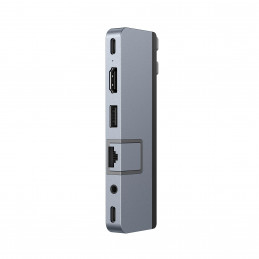 HYPER DUO PRO 7-in-2 USB-C Hub USB Type-C 104 Mbit s Harmaa