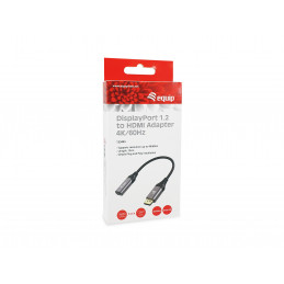 Equip 133445 videokaapeli-adapteri 0,15 m DisplayPort HDMI Musta, Harmaa