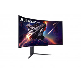 LG 45GR95QE-B tietokoneen litteä näyttö 113 cm (44.5") 3440 x 1440 pikseliä Wide Quad HD OLED Musta