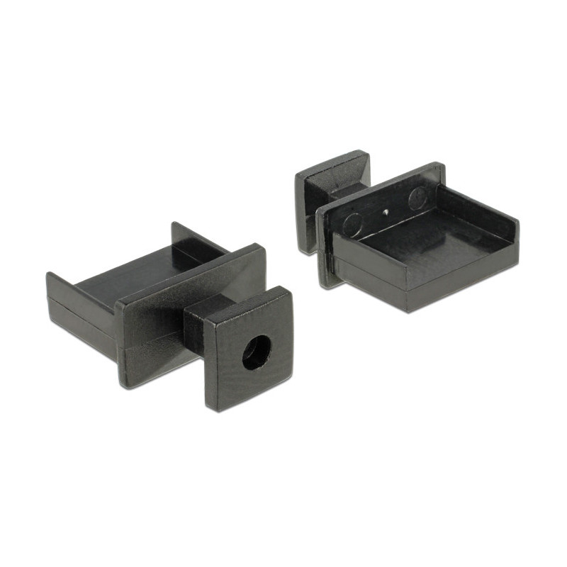 DeLOCK 64009 pistorasian kansi USB A-tyyppi Musta 10 kpl