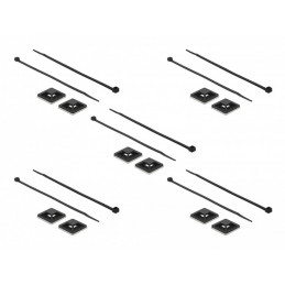 DeLOCK 18674 nippusidekiinnike Musta Nailon 10 kpl