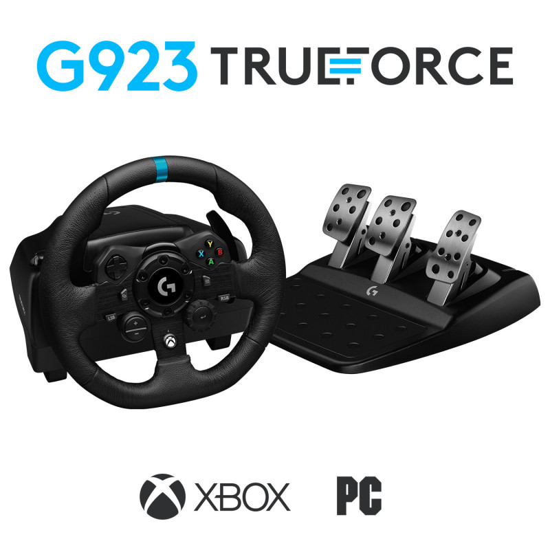 Logitech G G923 Musta USB 2.0 Ohjauspyörä + polkimet Analoginen Digitaalinen PC, Xbox One, Xbox Series S, Xbox Series X