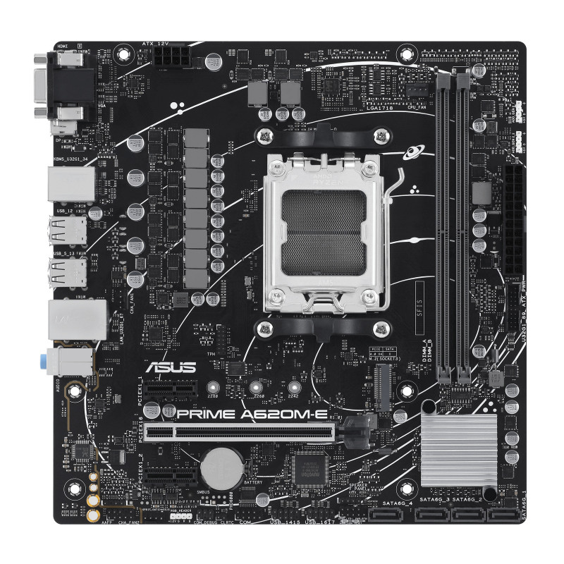 ASUS PRIME A620M-E-CSM AMD A620 Pistoke AM5 mikro ATX