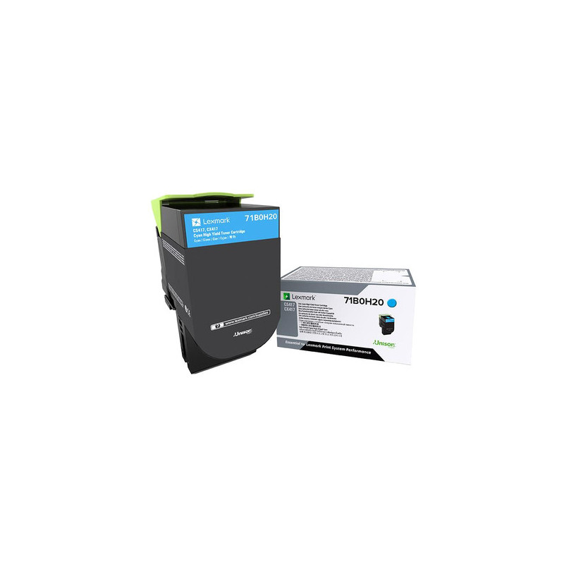 Lexmark 71B0H20 värikasetti 1 kpl Alkuperäinen Syaani