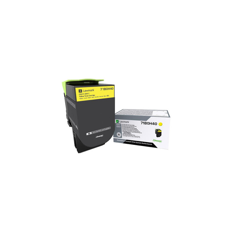 Lexmark 71B0H40 värikasetti 1 kpl Alkuperäinen Keltainen