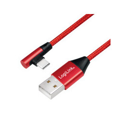 LogiLink CU0145 USB-kaapeli 0,3 m USB 2.0 USB A USB C Punainen